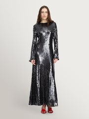 Rotate Brown Sequins Maxi Dress - Image 1 of 5