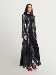 Rotate Brown Sequins Maxi Dress - Image 2 of 5
