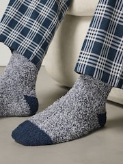 Blue Navy Fluffy Socks 2 Pack - Image 6 of 7