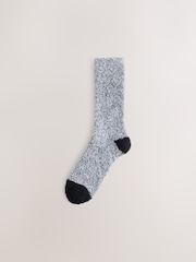 Black/Blue Fluffy Socks 4 Pack - Image 5 of 9