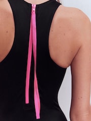 Boden Black Piped Sporty Swimsuit - Image 2 of 7