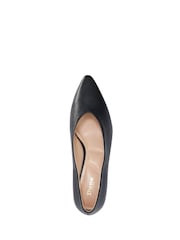 Dune London Black Leather Aris Court Shoes - Image 5 of 6