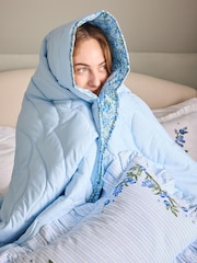 Cath Kidston Blue Forget Me Knot Embroidered Frill 100% Cotton Duvet Cover and Pillowcase Set - Image 10 of 21