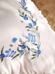 Cath Kidston Blue Forget Me Knot Embroidered Frill 100% Cotton Duvet Cover and Pillowcase Set - Image 3 of 21