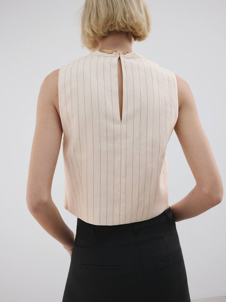 Mango White Sleeveless Vest - Image 2 of 4