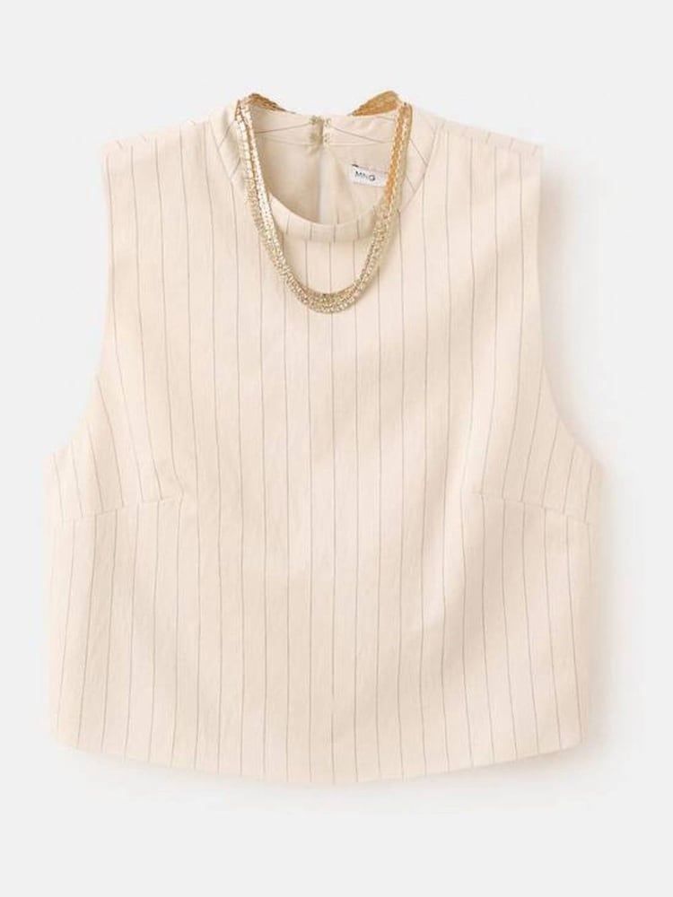 Mango White Sleeveless Vest - Image 4 of 4