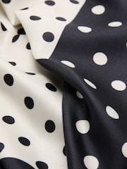 Mango Cream Polka Dot Satin Scarf - Image 3 of 3