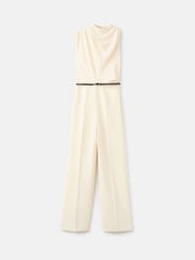 Mango Cream Sleeveless Drape Jumpsuit - Image 6 of 6
