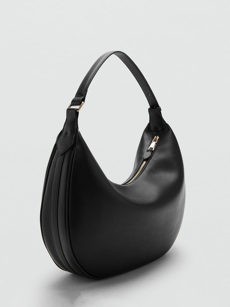 Mango Black Zip Shoulder Bag - Image 2 of 4
