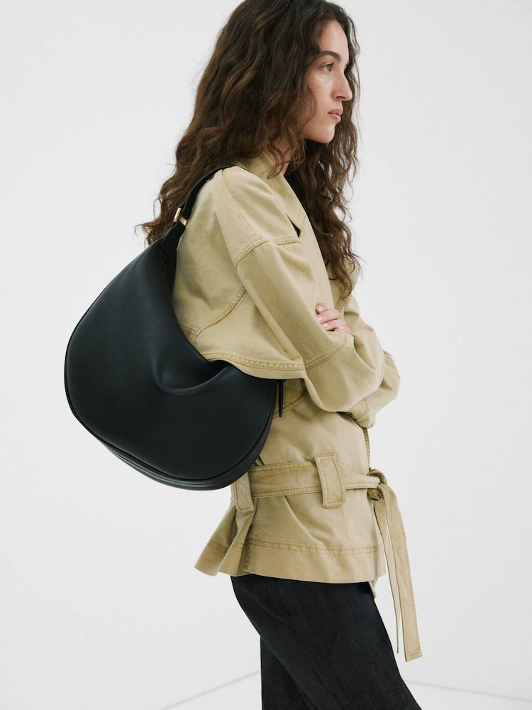 Mango Black Zip Shoulder Bag - Image 4 of 4