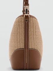 Mango Brown Straw Crossbody Bag - Image 3 of 3