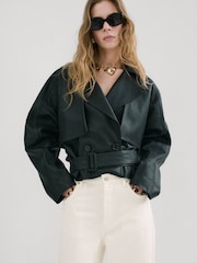 Mango White Wide Leg Utility Jeans - Image 4 of 6