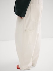 Mango White Wide Leg Utility Jeans - Image 5 of 6