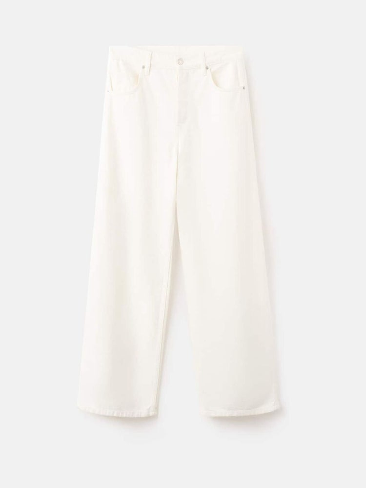 Mango White Wide Leg Utility Jeans - Image 6 of 6