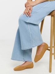 JD Williams Brown Classic Suede Ballerinas - Image 1 of 4