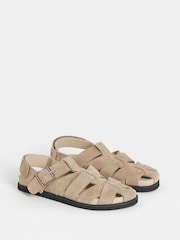 JD Williams Cream Fisherman Slingback Sandals - Image 3 of 4