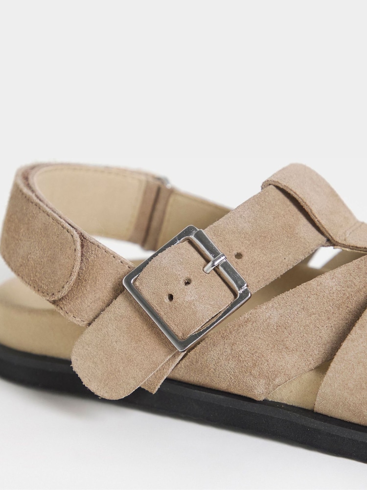 JD Williams Cream Fisherman Slingback Sandals - Image 4 of 4