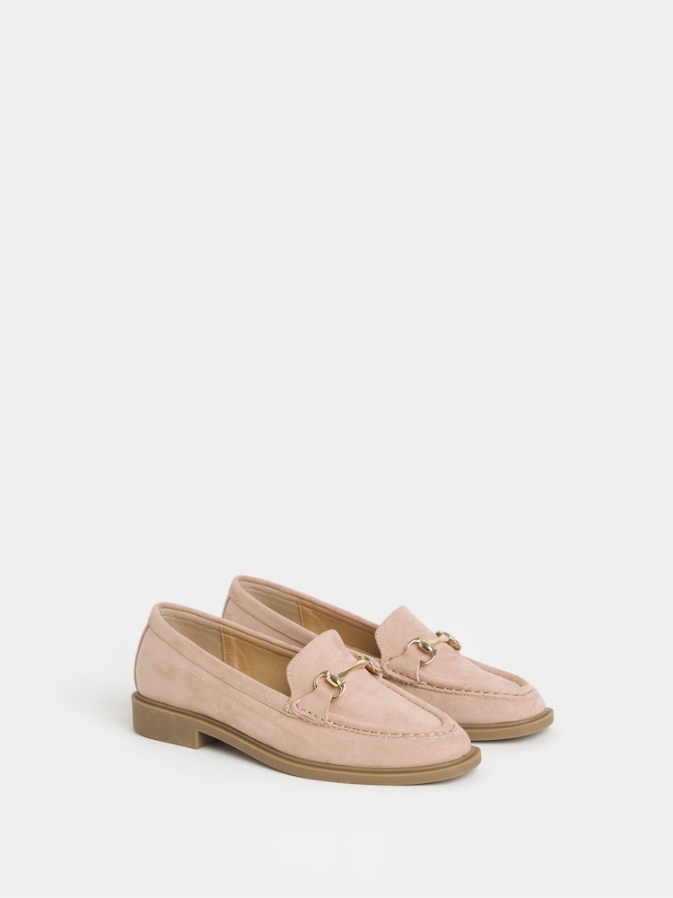 JD Williams Pink Snaffle Detail Loafers - Image 2 of 4 JD Williams Pink Snaffle Detail Loafers - Image 2 of 4