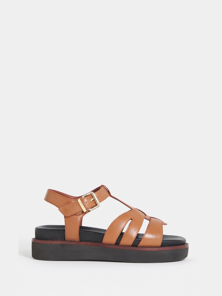 JD Williams Orange T Bar Flat Sandals - Image 2 of 4 JD Williams Orange T Bar Flat Sandals - Image 2 of 4