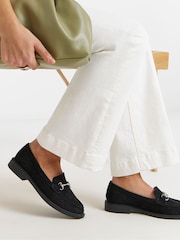 JD Williams Black Snaffle Detail Loafers - Image 1 of 4