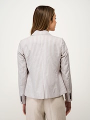Crew Clothing Beige Linen & Cotton Blazer - Image 2 of 5