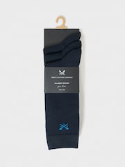 Crew Clothing Blue Bamboo Viscose Socks 3 Pack - Image 2 of 2