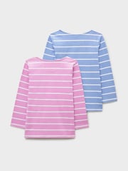 Crew Clothing Purple Striped Cotton Breton Tops 2 Pack - Image 2 of 3