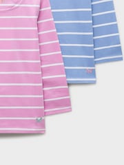 Crew Clothing Purple Striped Cotton Breton Tops 2 Pack - Image 3 of 3