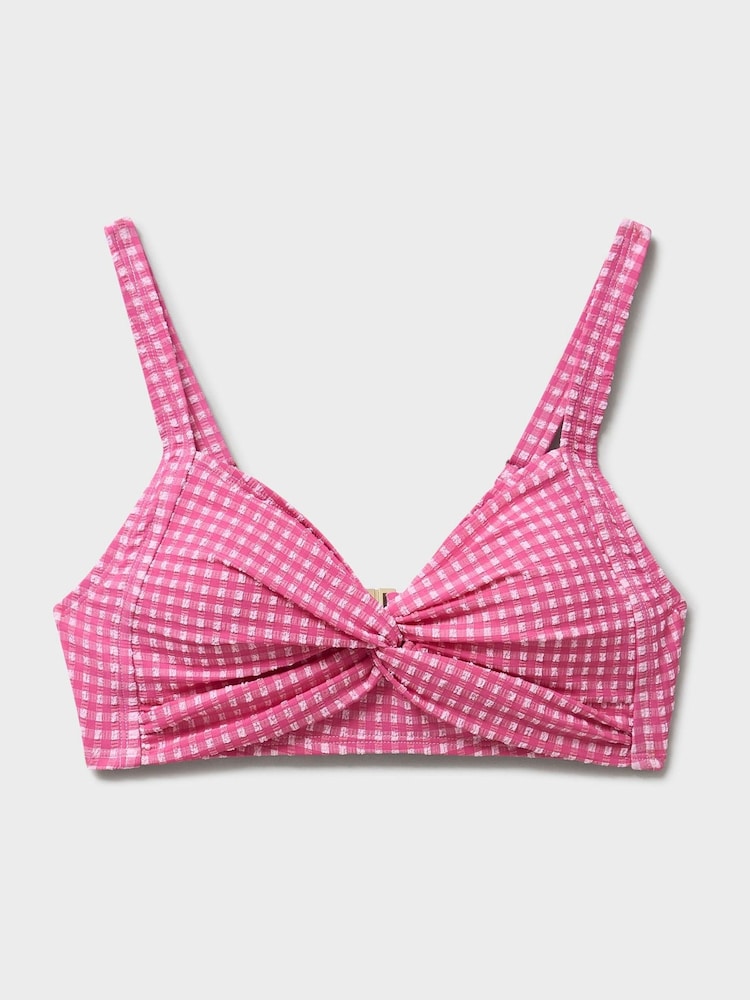 Crew Clothing Seersucker Twist Bikini Top - Image 5 of 5 Crew Clothing Seersucker Twist Bikini Top - Image 5 of 5