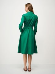 Crew Clothing Green Ellie Linen-Blend Shirt Dress - Image 2 of 5