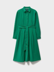 Crew Clothing Green Ellie Linen-Blend Shirt Dress - Image 5 of 5