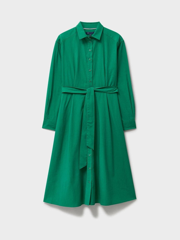 Crew Clothing Green Ellie Linen-Blend Shirt Dress - Image 5 of 5