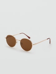 Mango Gold Frame Sunglasses - Image 1 of 3