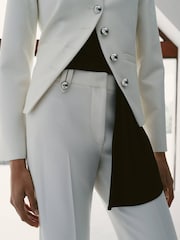 Mango White Flared Trousers - Image 4 of 5