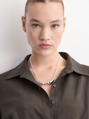 Mango Brown Collared Belted Jumpsuit With Linen - Image 5 of 13