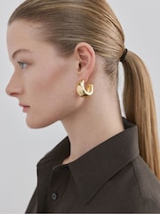 Mango Brown Collared Belted Jumpsuit With Linen - Image 7 of 13