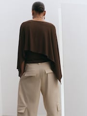 Mango Brown Cape Blouse - Image 3 of 5