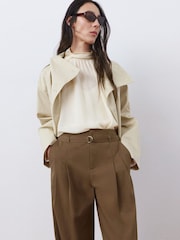 Mango Nude Balloon Trousers - Image 4 of 5