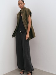 Mango Black Balloon Trousers - Image 1 of 5