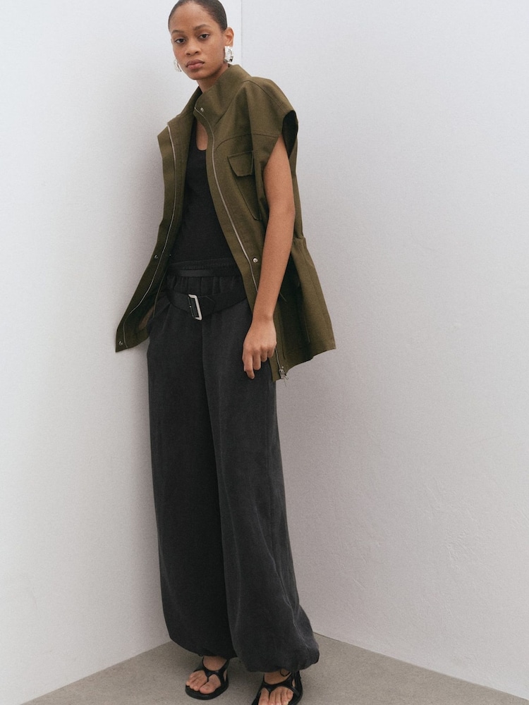 Mango Black Balloon Trousers - Image 1 of 5