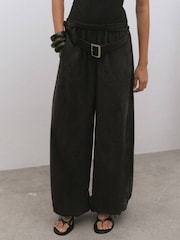 Mango Black Balloon Trousers - Image 3 of 5