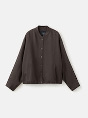 Mango Purple Button Up Bomber Jacket - Image 6 of 6