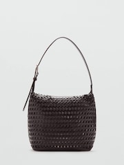 Mango Brown Open Weave Shoulder Bag - Image 1 of 4
