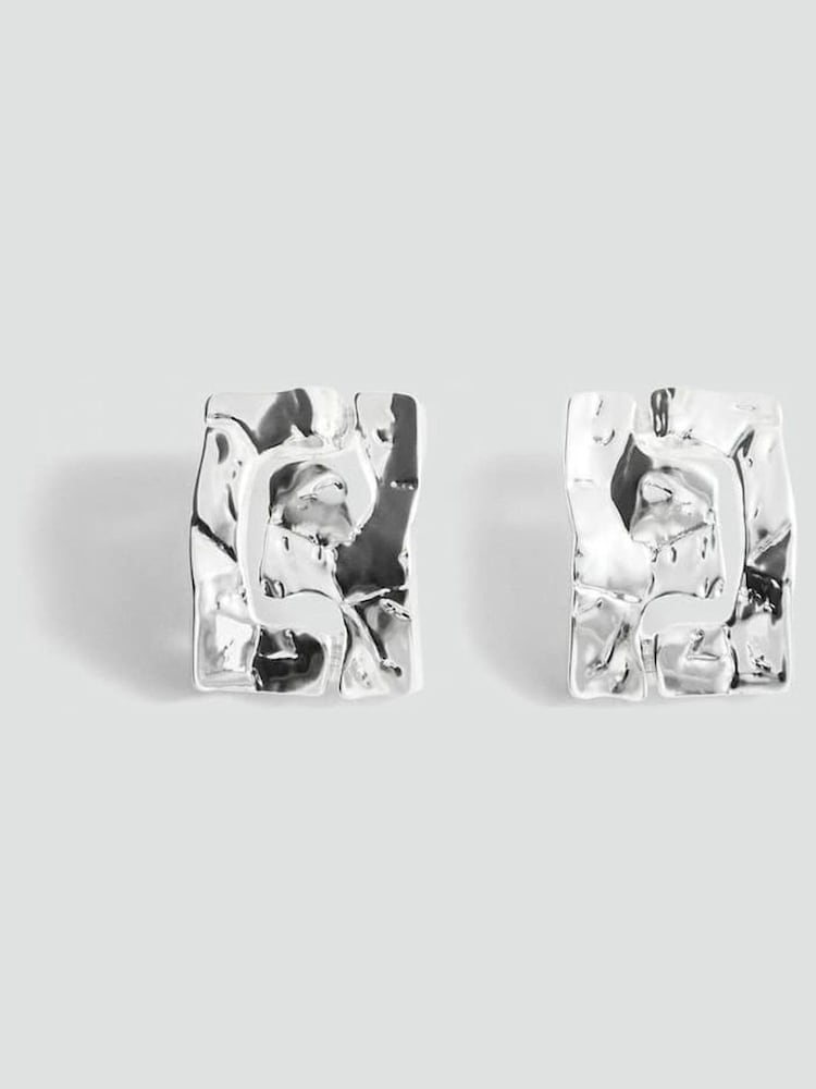 Mango Silver Tone Detail Earrings - Image 1 of 2