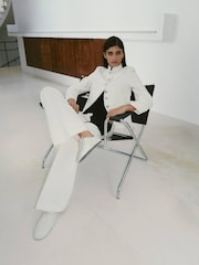 Mango White Button Up Jacket - Image 4 of 5