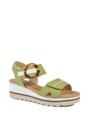 Pavers Lime Comfortable Wedge Heel Sandals - Image 2 of 5