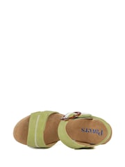 Pavers Lime Comfortable Wedge Heel Sandals - Image 3 of 5