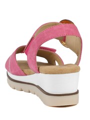 Pavers Pink Comfortable Wedge Heel Sandals - Image 3 of 5