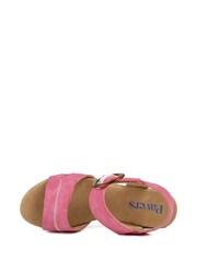 Pavers Pink Comfortable Wedge Heel Sandals - Image 4 of 5