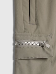 River Island Grey Zip Pocket Cargo Shorts - Image 4 of 4